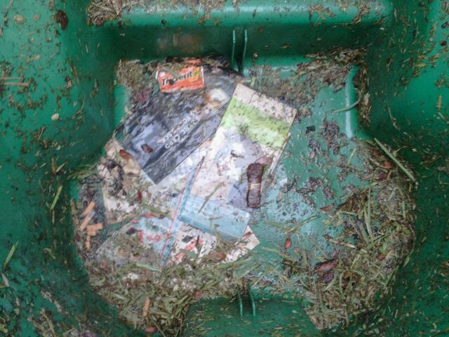 Curbside bin before professional cleaning