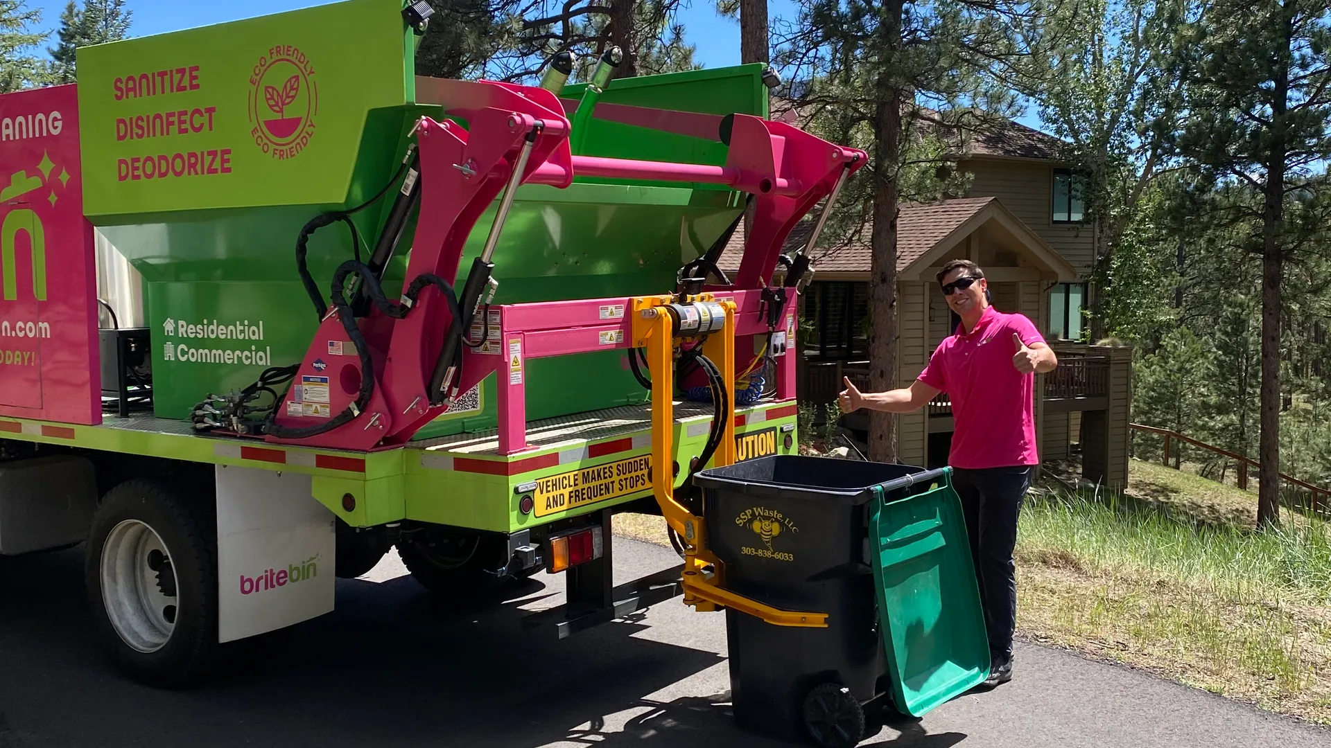 Britebin residential bin cleaning in a Denver metro neighborhood
