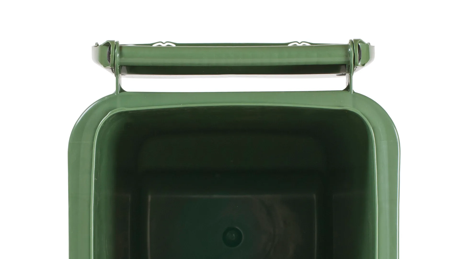 Assorted curbside recycling and waste bins after collection day